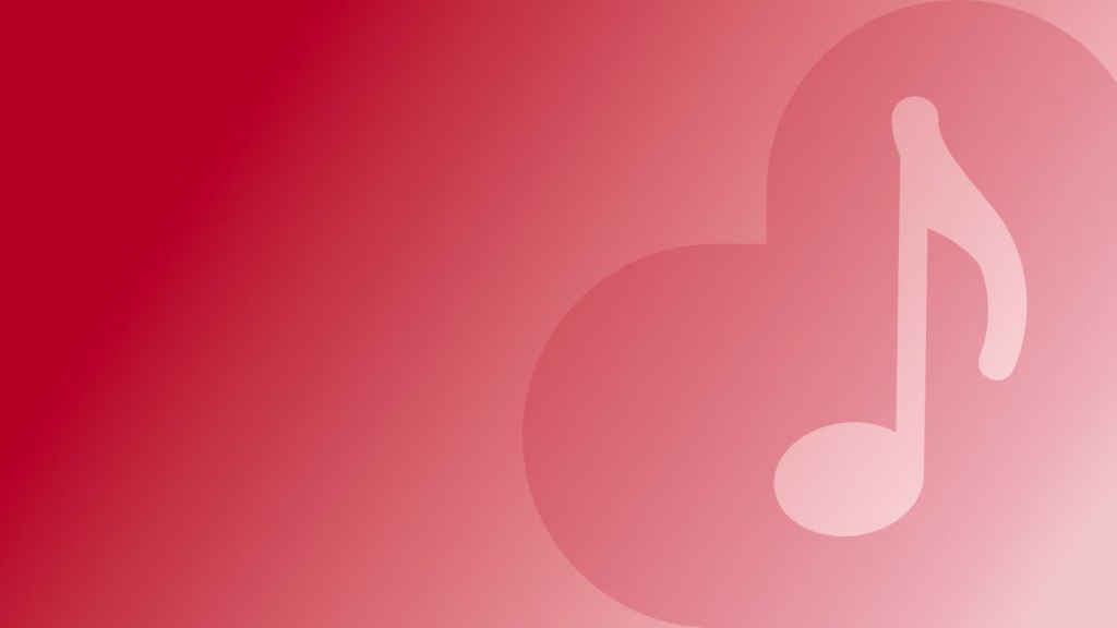 Heart with music note graphic